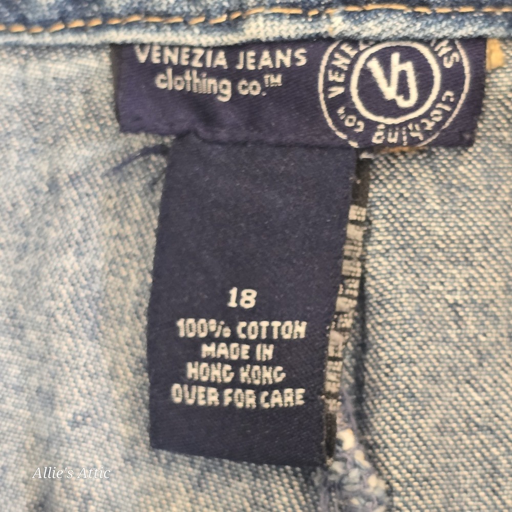Venezia Denim Blue Jean Skort Shorts Womens Casual Skirt Western Pockets 18 - Picture 6 of 8